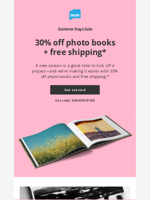 Blurb - Get 30% off photo books + free shipping