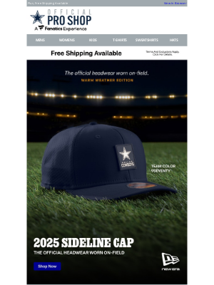 Dallas Cowboys - Just Launched! 2025 New Era Sideline Collection >>