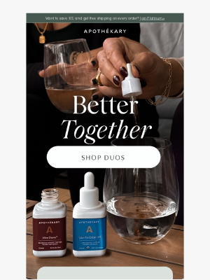 Apothekary - Some things are just better together 💕