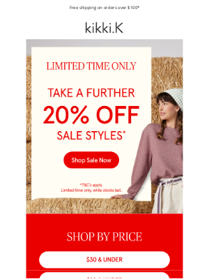 Kikki.K - Take a Further 20% Off*