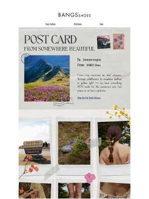BANGS Shoes - Postcard from the Peaks ✉️⛰️🌸