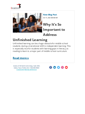 Istation - 3 Steps to Address Unfinished Learning in Middle School