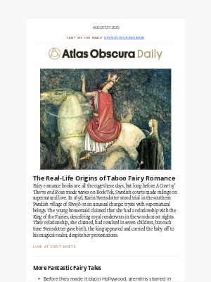 Atlas Obscura - The 17th-Century Swedish Maid Who Romanced a Fairy King