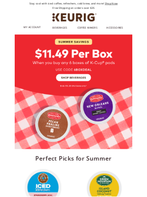 Keurig - Pick up Summer sips for only $11.49 per box 🍹☀️