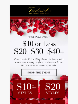 Frederick's of Hollywood - THE PRICE PLAY EVENT
