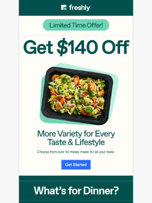 Freshly - $140 Off Meals Made for Every Mood