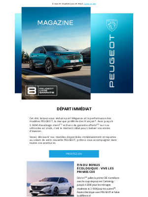 Peugeot (France) - Passez un bel été à bord de votre PEUGEOT