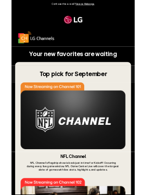 LG Electronics - Our top viewing picks for September