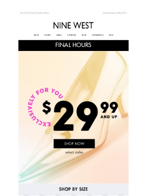 Nine West - ⏳ $29.99 & Up—Final Hours!