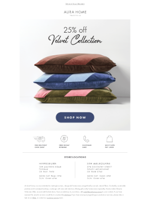 Aurahome (Australia) - 🔵 Velvet Collection SALE - 25% off 🔵