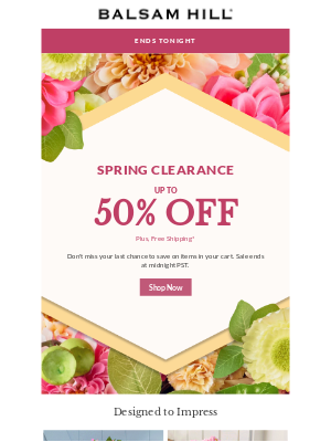 Balsam Hill - Final Hours: Spring Clearance