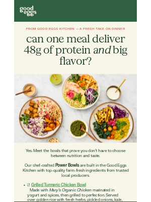 Good Eggs - 🥗🏆 The clean protein bowls you have all been waiting for + world-winning cheese (you can’t miss)