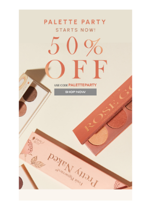 100% PURE - 🎨 50% OFF Palette Party! Unlock Your Makeup Magic