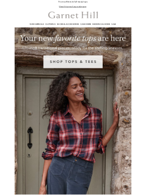 Garnet Hill - Perfect tops for in-between days