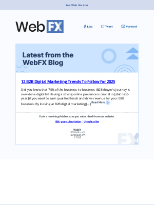 WebpageFX - 12 B2B Digital Marketing Trends To Follow for 2025