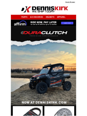 Dennis Kirk - Boost Your UTVs Performance with Duraclutch at Dennis Kirk today! - shop now!