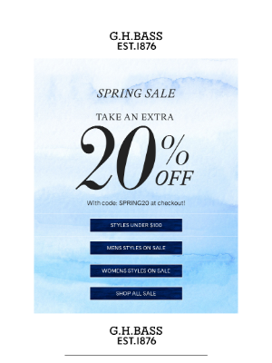 G.H. Bass & Co. - Up to 70% Off ENDS SOON!