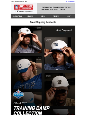 NFLshop - Now Available! The Official Gear Of Summer Training Camps