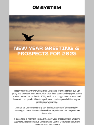 Olympus - New Year Greeting & Prospects for 2025