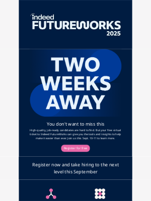 Indeed - Register now! Time is running out ⌛