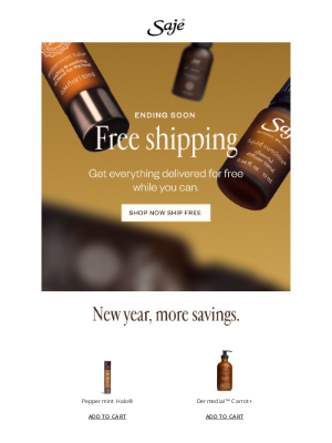 Saje Natural Wellness - Free shipping ends soon