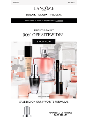 Lancome - 30% Off is Waiting!