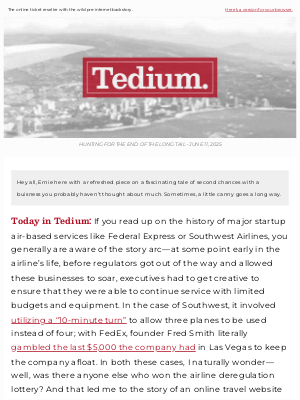 Tedium - Stumbled Into a Discount ✈️