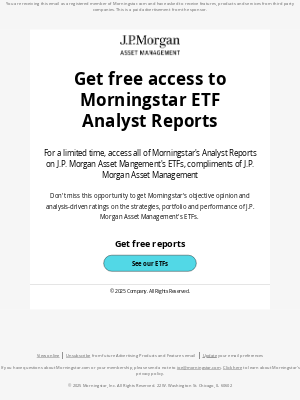Morningstar - J.P. Morgan Asset Management: Free Access to Morningstar Fund Analyst Reports