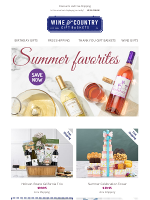 WineCountryGiftBaskets - Save on summer's most popular gifts