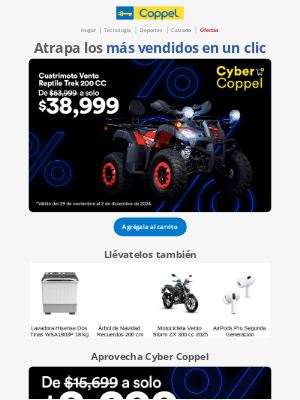 Coppel Mexico - Llegaron los populares de Cyber Coppel🏷️
