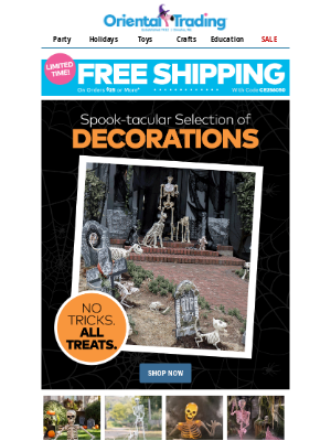 Oriental Trading Company - Cute, Creepy or Classic—Fright Night Decor Inside...