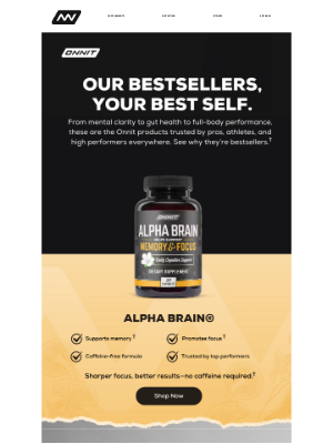 Onnit - Our Best Sellers, Your Best Self