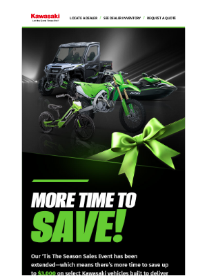 Kawasaki USA - ⏰ Sales event extended!