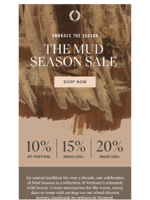 Farmhouse Pottery - 📣 The Mud Season Sale Starts Today
