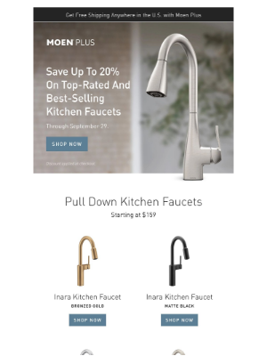 Moen - Save Up to 20% on Top-Rated Kitchen Faucets