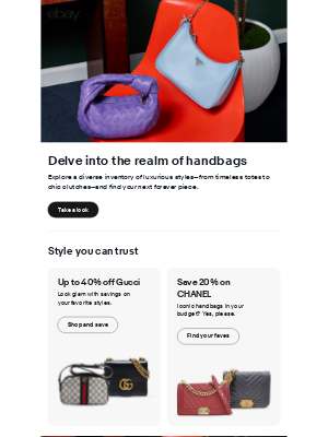 eBay - What's in the bag: designer finds and spring sales