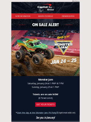 Washington Wizards - Tickets are On Sale Now for Monster Jam