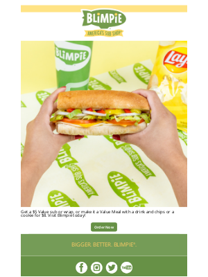 blimpie - Delicious subs at a great value!