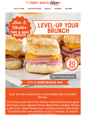 HoneyBaked Ham Online - Your Weekend, Elevated ✨ Ham & Cheddar Biscuits