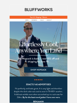 Bluffworks - Tailored for the Heat
