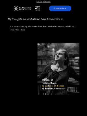 St Baldricks Foundation - “My thoughts have always been limitless.” 