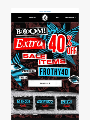 Volcom - Extra 40% off sale items! 🇺🇸