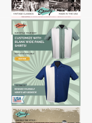 Steady Clothing - 👕Make It Yours: Shop Blank Panel Shirts Today!