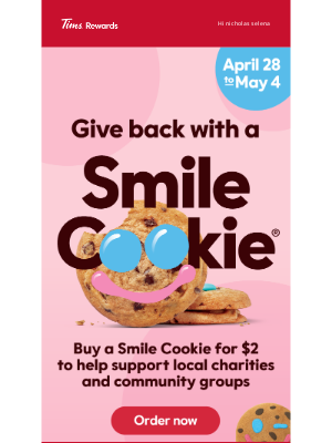 Tim Hortons - Smile Cookies do good AND taste good! 🍪😊
