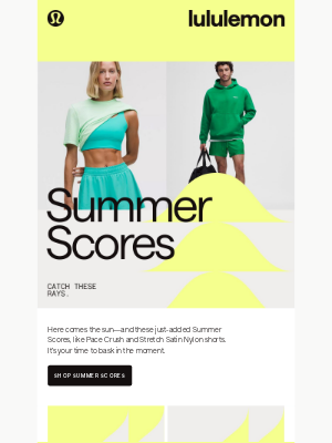 Lululemon - Just-added shorts scores, moving quick