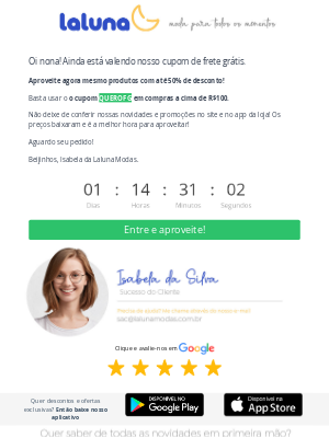 LaLuna (Brazil) - 🎉 Aproveite! Até 50% OFF + FRETE GRÁTIS, nona! Corra para Laluna Modas!