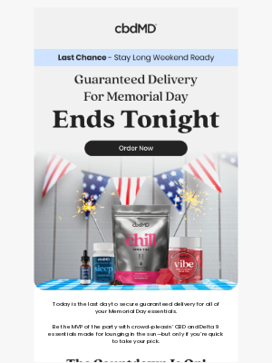 cbdMD - Stock Up Now, So You Can Chill Out Later
