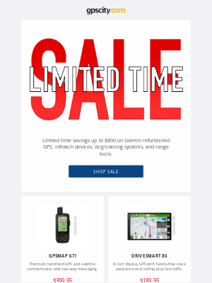 GPS City - Limited Time Sale. Save up to $800.