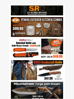 Self Reliance Outfitters - Time to Upgrade Your Outdoor Kitchen & Knives!