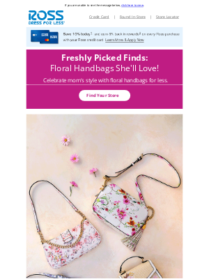 Ross Stores - Floral Handbags Are Always a Great Mother’s Day Gift 👜